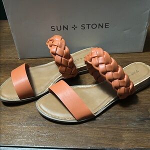Sun + Stone Women's Braided Coral Sandals